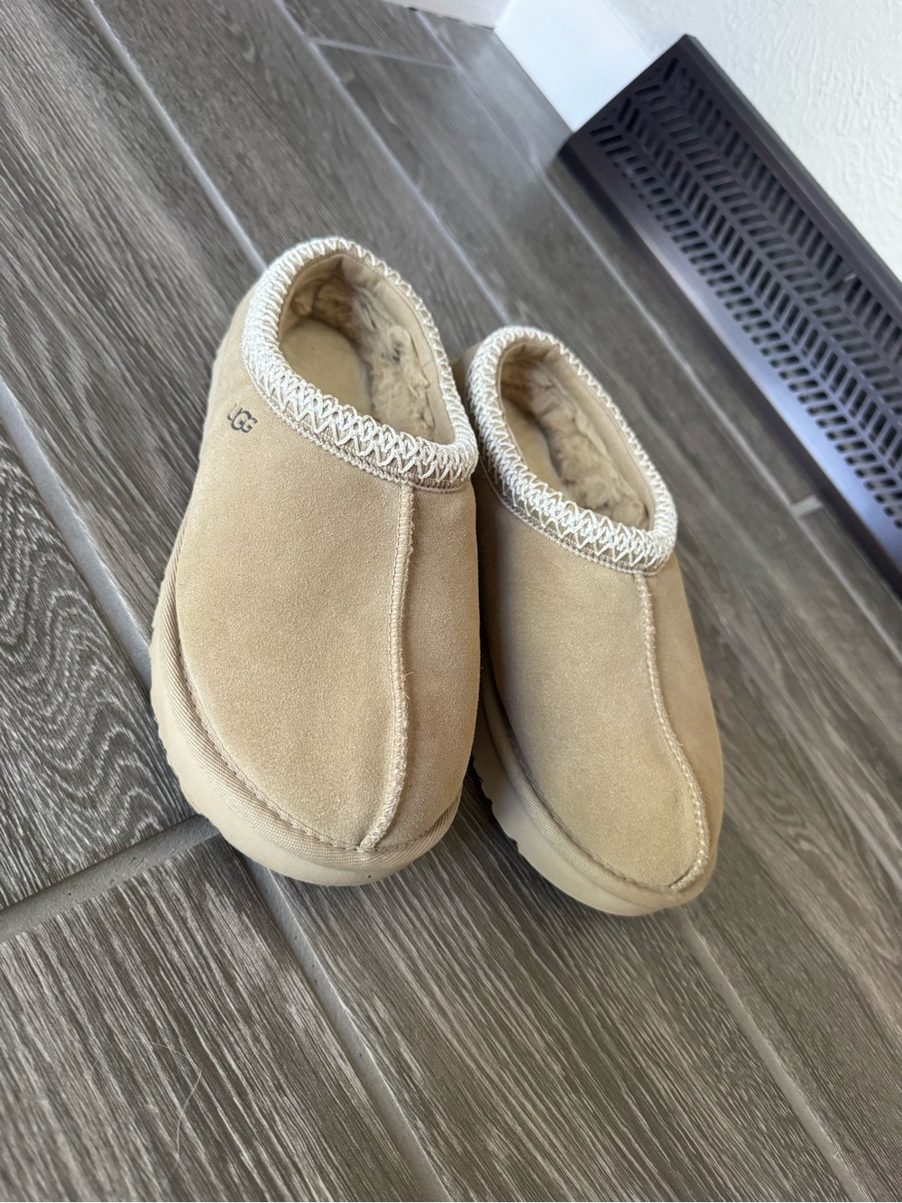 UGG Women's Cozy Shearling-Lined Slip-On Clogs in Chestnut